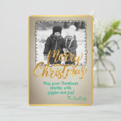 Merry Christmas Personalized Photo Holiday 招待状 (スタンド正面)