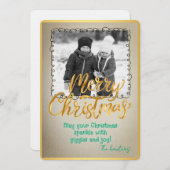 Merry Christmas Personalized Photo Holiday 招待状 (正面/裏面)
