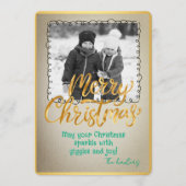 Merry Christmas Personalized Photo Holiday 招待状 (正面)