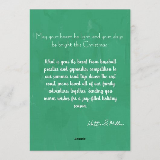 Merry Christmas Personalized Photo Holiday  招待状 (裏面)