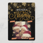 Merry Christmas Personalized Photo Holiday 招待状 (正面)