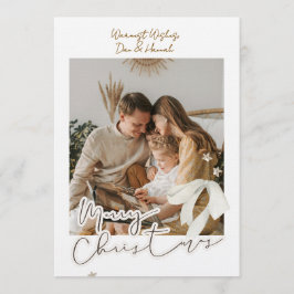 Merry Christmas Personalized Photo Holiday 招待状