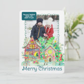 Merry Christmas Personalized Photo Holiday 招待状 (スタンド正面)