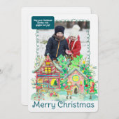 Merry Christmas Personalized Photo Holiday 招待状 (正面/裏面)