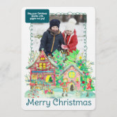 Merry Christmas Personalized Photo Holiday 招待状 (正面)