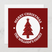 Merry Christmas Personalized Sticker 招待状 (正面/裏面)