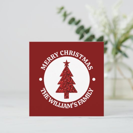 Merry Christmas Personalized Sticker 招待状 (スタンド正面)