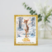 Merry Christmas Personised I Cute Baby Deer シーズンカード (スタンド正面)
