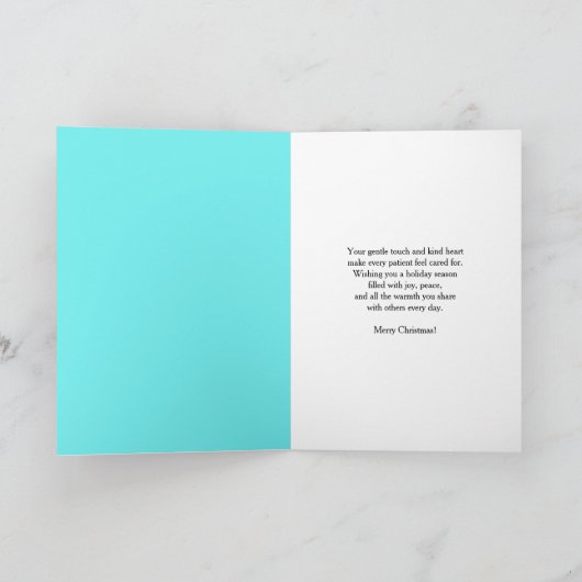 Merry Christmas Phlebotomist Santa and Reindeers カード (内部)