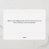 Merry Christmas Photo  箔シーズンカード (裏面)