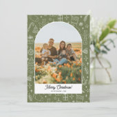 Merry Christmas Photo Arch, Fun Doodle Drawings シーズンカード (スタンド正面)