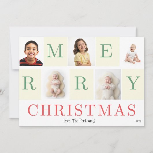Merry Christmas Photo Card カード (正面)