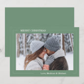 Merry Christmas Photo Card 招待状 (正面/裏面)