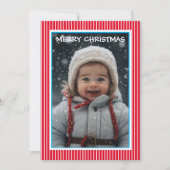 Merry Christmas Photo Card for Grandma from Family シーズンカード (正面)