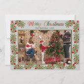 Merry Christmas Photo Card – Personalized Holiday  サンキューカード (正面)