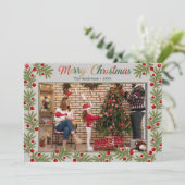 Merry Christmas Photo Card – Personalized Holiday  サンキューカード (スタンド正面)