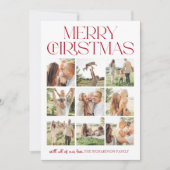 Merry Christmas Photo Collage シーズンカード (正面)