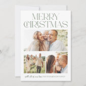 Merry Christmas Photo Collage シーズンカード (正面)