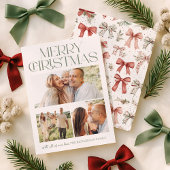 Merry Christmas Photo Collage シーズンカード
