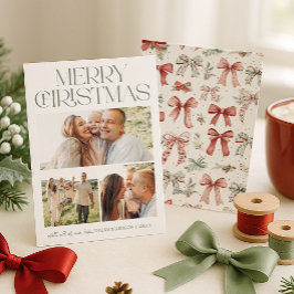 Merry Christmas Photo Collage シーズンカード