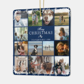 Merry Christmas Photo Collage Ceramic Ornament セラミックオーナメント (左)