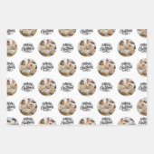 Merry Christmas Photo Collage Personalized  ラッピングペーパーシート (正面2)