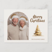 Merry Christmas Photo Family | Custom Holiday  ポストカード (正面)