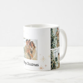 Merry Christmas Photo Mug – Your Family Collage コーヒーマグカップ