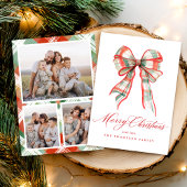 Merry Christmas Photo Red Green シーズンカード