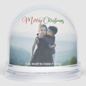 Merry Christmas Photo Red Green Script Overlay (正面)