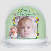 Merry Christmas photo stars green (正面)