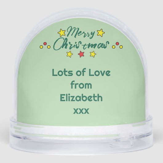 Merry Christmas photo stars green (裏面)