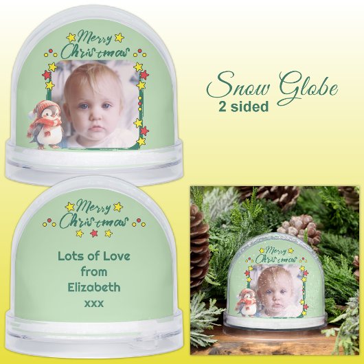 Merry Christmas photo stars green