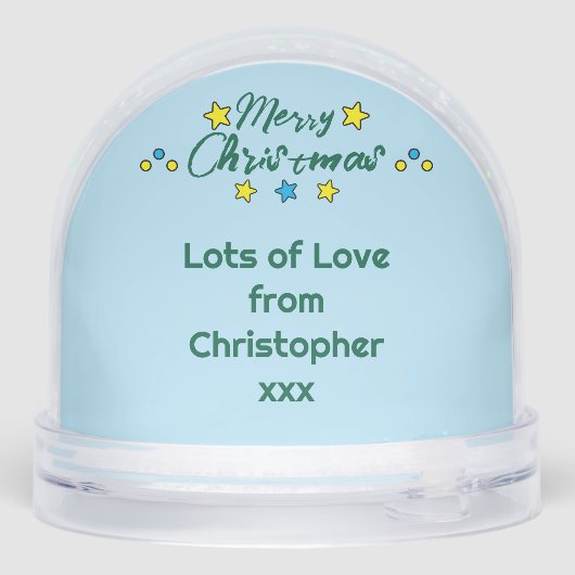 Merry Christmas photo stars mouse blue (裏面)