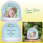 Merry Christmas photo stars mouse blue