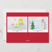 Merry Christmas Photo Your Children Artwork シーズンカード (裏面)