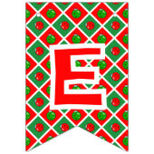 Merry Christmas Pickleball Party Red & Green Santa バンティングフラッグ (第3の旗)