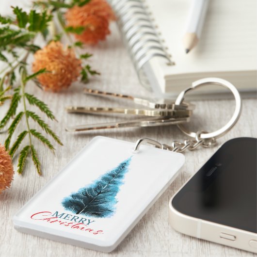 Merry Christmas pine tree キーホルダー (正面右)