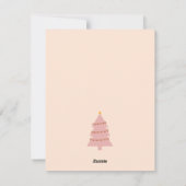 Merry christmas pink tree シーズンカード (裏面)