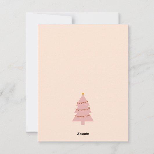 Merry christmas pink tree シーズンカード (裏面)