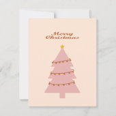 Merry christmas pink tree シーズンカード (正面)