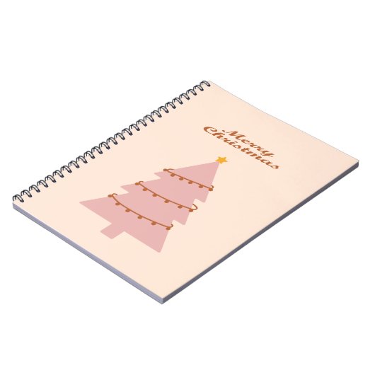 Merry christmas pink tree ノートブック (左側)