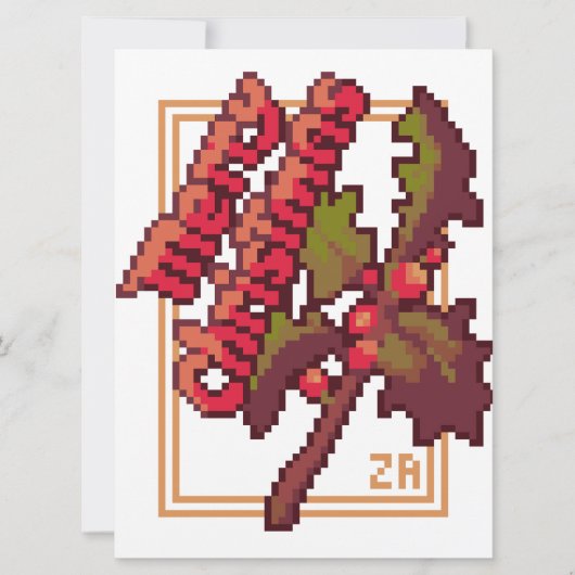 Merry Christmas pixel art シーズンカード (正面)