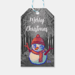 Merry Christmas pixelart, Pixel Art ギフトタグ