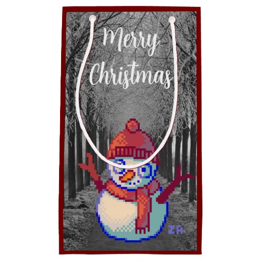 Merry Christmas pixelart, Pixel Art スモールペーパーバッグ (正面)