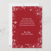 Merry Christmas Plaid 3 Photo Collage シーズンカード (裏面)