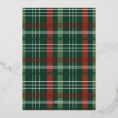 Merry Christmas Plaid Foil Photo Collage Christmas 箔シーズンカード (裏面)