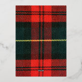 Merry Christmas Plaid Foil Photo Collage Christmas 箔シーズンカード (裏面)