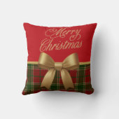 Merry Christmas Plaid Gift クッション (裏面)