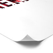 Merry Christmas Plaid Graphic Christmas Letter Pri ポスター (角)